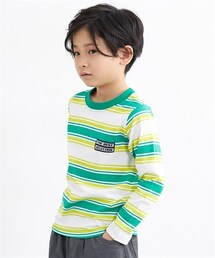 nissen | 綿１００％マルチボーダーTシャツ（男の子・女の子）(Tシャツ/カットソー)