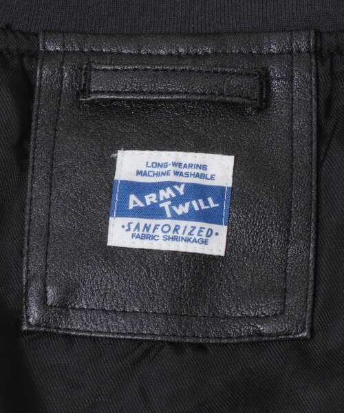 URBAN RESEARCH Sonny Label（アーバンリサーチサニーレーベル）の「ARMY TWILL　VeganLeatherBlouson（その他アウター・メンズ・BLACK/BROWN・M/L）」の14枚目の写真