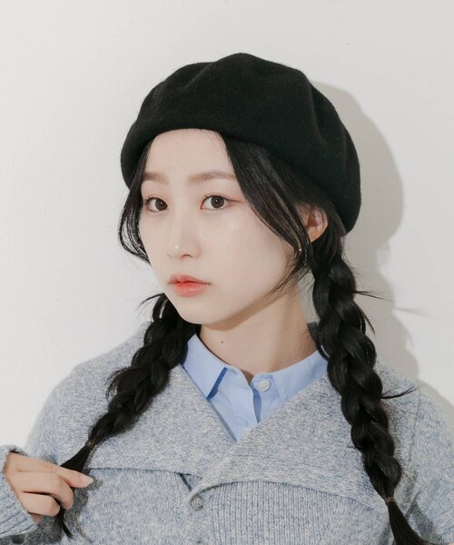 SMELLY（スメリー）の「シンプルバスクベレー（ハンチング/ベレー帽・レディース・IVO/GRY/BLK/RED・-）」の12枚目の写真