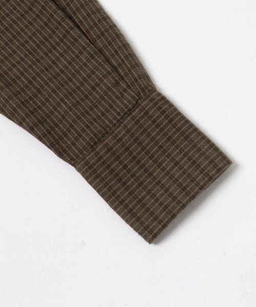 URBAN RESEARCH（アーバンリサーチ）の「ネルチェックコットンシャツ（シャツ/ブラウス・レディース・L.GREEN/BROWN・FREE）」の14枚目の写真