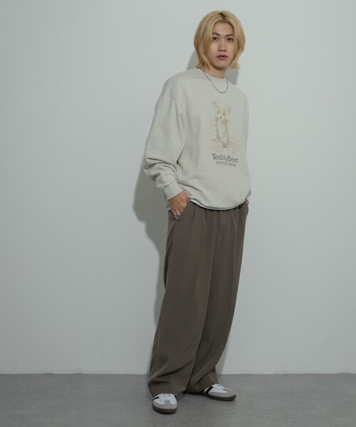 SENSE OF PLACE by URBAN RESEARCH（センスオブプレイスバイアーバンリサーチ）の「『別注』TeddyBear×SENSE OF PLACE　テディベアクルーネックスウェット（スウェット・メンズ・NAVY/OATMEAL/MINT・M/L）」の10枚目の写真
