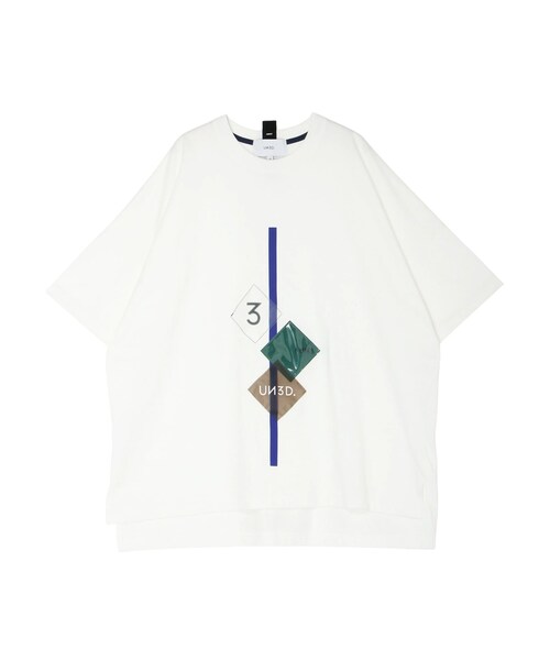 UN3D.(アンスリード)の「SQUARE FILM PRINT T SHIRT(Tシャツ/カットソー・レディース・ホワイト/ブラック・F)」の3枚目の写真
