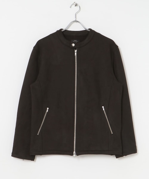ITEMS URBANRESEARCH（アイテムズ アーバンリサーチ）の「裏フリース F.S. シングル ライダース（ライダースジャケット・メンズ・BLK/BRN/CHA・M/L）」の9枚目の写真