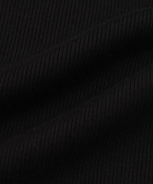 ADAM ET ROPE'(アダムエロペ)の「ハーフスリーブリブTシャツ(Tシャツ/カットソー・レディース・ブラック/ダークブラウン/ベージュ・F)」の20枚目の写真