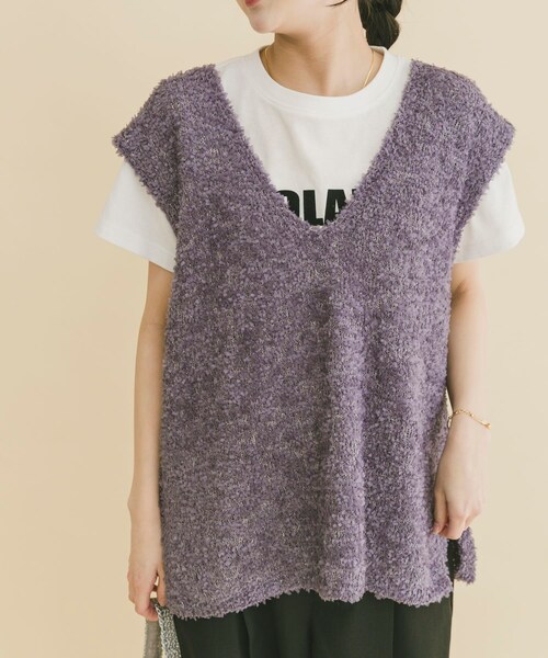ITEMS URBANRESEARCH(アイテムズ アーバンリサーチ)の「リボンヤーンベスト(ニット/セーター・レディース・OFF/BLK/CHA・Free)」の17枚目の写真