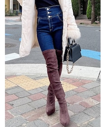 RESEXXY | 3連ボタンスキニーデニム(デニムパンツ)