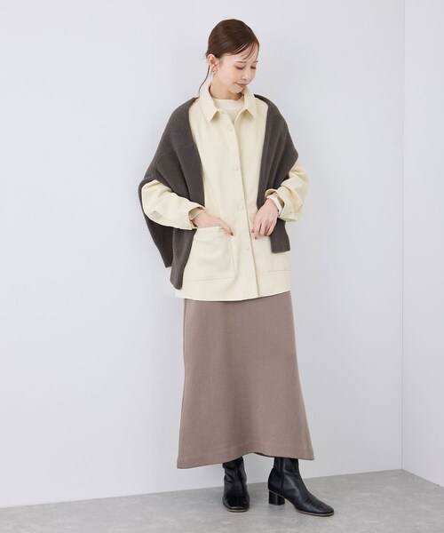 ROPE' PICNIC(ロペピクニック)の「【emur/エミュール・J'aDoRe限定】シンセティックレザージャケット(その他アウター・レディース・ブラック/ベージュ系・38)」の15枚目の写真