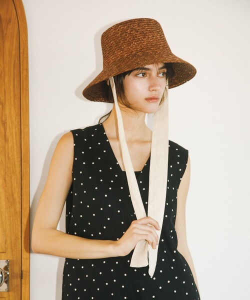 URBAN RESEARCH DOORS（アーバンリサーチドアーズ）の「リボン麦わら帽子（ハット・レディース・BLACK/BROWN・one）」の18枚目の写真