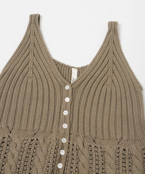 URBAN RESEARCH DOORS(アーバンリサーチドアーズ)の「Button Cotton Knit Vest(ベスト・レディース・BEIGE/BLACK・Free)」の10枚目の写真