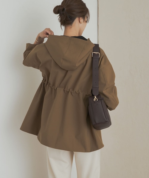 URBAN RESEARCH DOORS（アーバンリサーチドアーズ）の「防風/撥水ドロストフーディ（テーラードジャケット・レディース・D.BEIGE/BLACK・Free）」の22枚目の写真