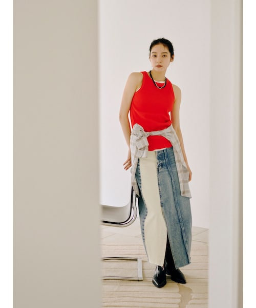 Ungrid（アングリッド）の「リメイクデザインデニムスカート（デニムスカート・レディース・ブルー・S/M）」の4枚目の写真