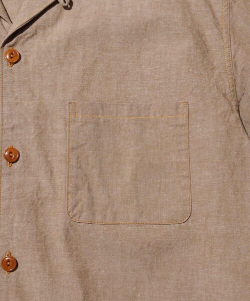 ADAM ET ROPE'(アダムエロペ)の「【MISTER FREEDOM×SUGAR CANE】6oz BEIGE CHAMBRAY WATERTOWN SHIRT(シャツ/ブラウス・メンズ・ベージュ・L/XL)」の8枚目の写真