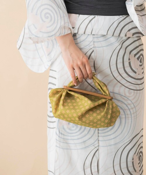 URBAN RESEARCH ROSSO（アーバンリサーチロッソ）の「FUROSHIKI BAG 利休梅（着物・レディース・グリーン/ムラサキ・-）」の4枚目の写真