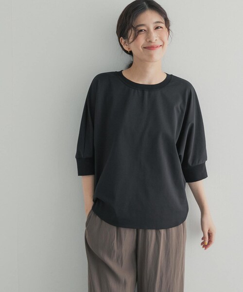 URBAN RESEARCH DOORS（アーバンリサーチドアーズ）の「ニットドッキングドルマン プルオーバー（Tシャツ/カットソー・レディース・OFF WHITE/L.KHAKI/NAVY/BLACK/RED BEANS・Free）」の17枚目の写真