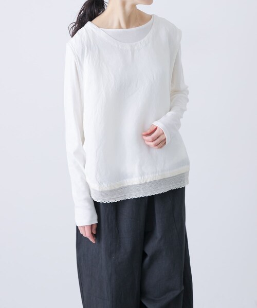 かぐれ（カグレ）の「Vlas Blomme　Swallowジレ（ベスト・レディース・Off White・FREE）」の3枚目の写真