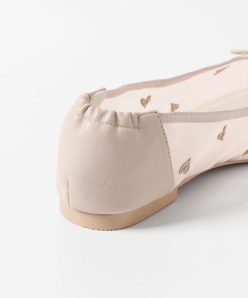 SENSE OF PLACE by URBAN RESEARCH（センスオブプレイスバイアーバンリサーチ）の「ハートチュールフラットシューズ（バレエシューズ・レディース・BLACK/BLK×RED/IVORY・S/M/L）」の10枚目の写真