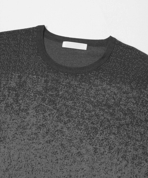 SENSE OF PLACE by URBAN RESEARCH（センスオブプレイスバイアーバンリサーチ）の「『洗濯可』エクストラルーズスプラッシュニットTシャツ（ニット/セーター・メンズ・BLK×CHA/BRN×BEG/MNT×GRY・M/L）」の3枚目の写真