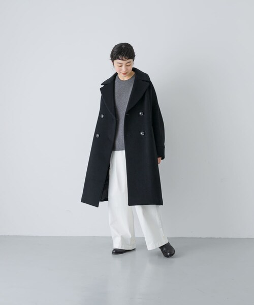 かぐれ（カグレ）の「TICCA　テントコート（テーラードジャケット・レディース・BLACK/CHACOAL/MOCHA・Free）」の9枚目の写真