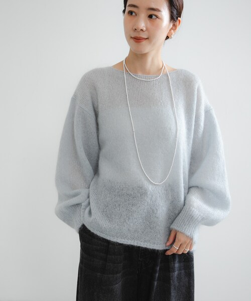 URBAN RESEARCH(アーバンリサーチ)の「ヘアリールーズニット(ニット/セーター・レディース・L.PINK/RED/L.BLUE/TOP GRAY/OFF WHITE・Free)」の19枚目の写真