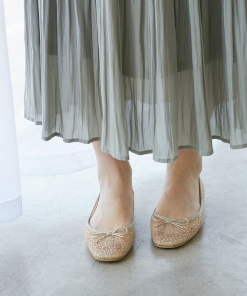 ROPE' PICNIC(ロペピクニック)の「【AIRina/エアリーナ】軽くてやわらかいシアーグリッターバレエシューズ(バレエシューズ・レディース・ブラック/キナリ・L/M/S)」の15枚目の写真