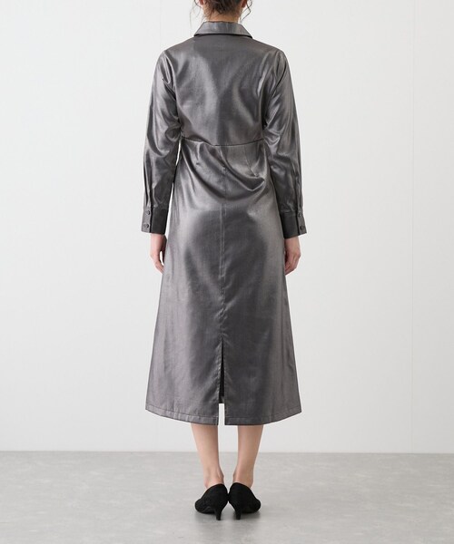 Jayro（ジャイロ）の「開衿Iラインワンピース（ワンピース・レディース・チャコール/キナリ/ベージュ・M）」の20枚目の写真