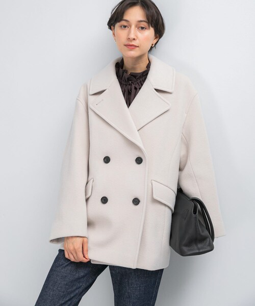 URBAN RESEARCH ROSSO（アーバンリサーチロッソ）の「オーバーミドルPコート（その他アウター・レディース・OFF×BLACK/L/GREIGE/CHARCOAL・FREE）」の7枚目の写真