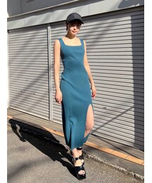 EMODA | リブスリットマキシニットワンピース(ワンピース)