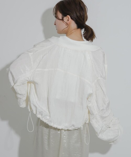 SENSE OF PLACE by URBAN RESEARCH(センスオブプレイスバイアーバンリサーチ)の「ドロストシャーリングシアーブルゾン(ブルゾン・レディース・ORANGE/IVORY/BLACK・one)」の9枚目の写真