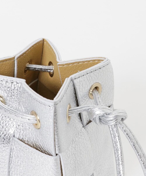 URBAN RESEARCH(アーバンリサーチ)の「メッシュ巾着レザーバッグ(ショルダーバッグ・レディース・GRAFFITE/BORDEAUX/ARGENTO・-)」の11枚目の写真