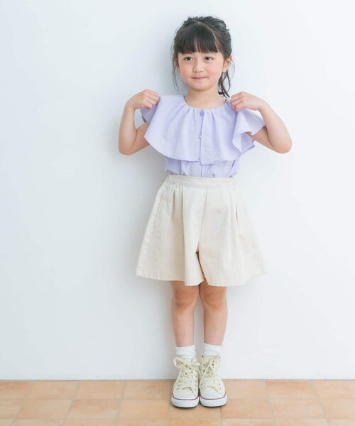 URBAN RESEARCH DOORS(アーバンリサーチドアーズ)の「2WAYフリルブラウス(KIDS)(その他トップス・キッズ・LAVENDER/IVORY・105/120/135)」の22枚目の写真