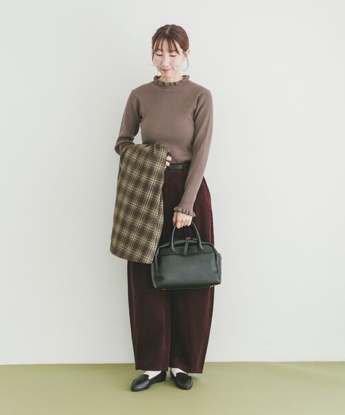 ITEMS URBANRESEARCH(アイテムズ アーバンリサーチ)の「コーデュロイバレルパンツ(その他パンツ・レディース・BLK/BEG/CHERRY・FREE)」の21枚目の写真