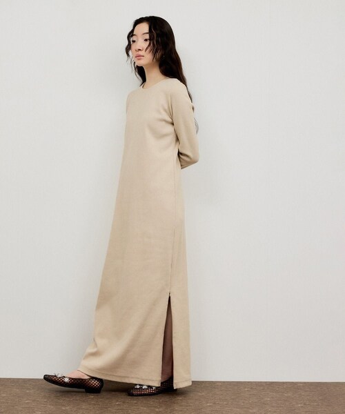 ADAM ET ROPE'（アダムエロペ）の「BOTANICAL DYED  DRESS（ワンピース・レディース・チャコール/キナリ/ラベンダー・1/2）」の3枚目の写真
