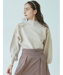 LAGUNAMOON | ショルダーレースニットプルオーバー(ニット/セーター)