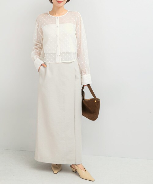 URBAN RESEARCH ROSSO（アーバンリサーチロッソ）の「UVカットストレートタックスカート（スカート・レディース・GREIGE/BLACK・36/38）」の19枚目の写真