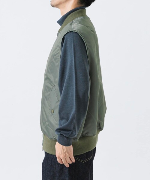 URBAN RESEARCH(アーバンリサーチ)の「The DUFFER N NEPHEWS CUT OFF FLIGHT VEST(ベスト・メンズ・BLACK/SAGE GREEN・M)」の8枚目の写真