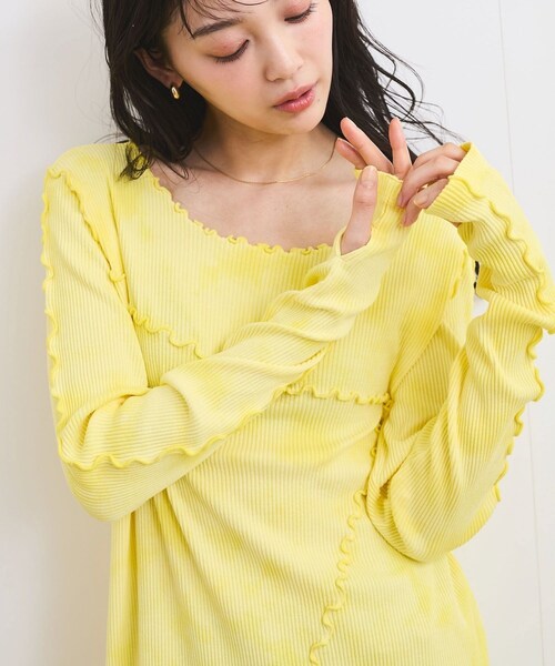 VIS（ビス）の「タイダイワンピース（ワンピース・レディース・ブルー系/イエロー系・F）」の2枚目の写真