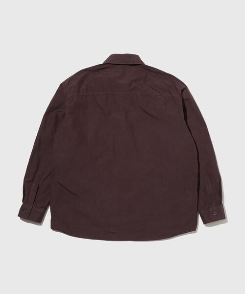 ADAM ET ROPE'(アダムエロペ)の「【AURALEE/オーラリー】GARMENT-DYED FINX SHUTTLE WEATHER SHIRT(シャツ/ブラウス・メンズ・ホワイト/ダークブラウン・3/4)」の13枚目の写真