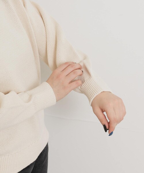 THE GOODLAND MARKET（ザグッドランドマーケット）の「米富繊維　WASHI COTTON KNIT PULLOVER（ニット/セーター・レディース・31PINK/14BLACK/40IVORY・1/3）」の8枚目の写真