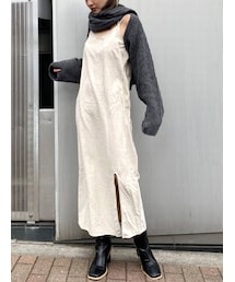 EMODA | ダブルストラップロングキャミワンピース(ワンピース)