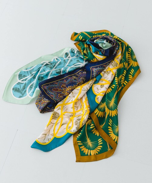 RODE SKO（ロデスコ）の「アソート柄スカーフ（バンダナ/スカーフ・レディース・GREEN/L.BLUE/YELLOW/NAVY・one/One）」の20枚目の写真