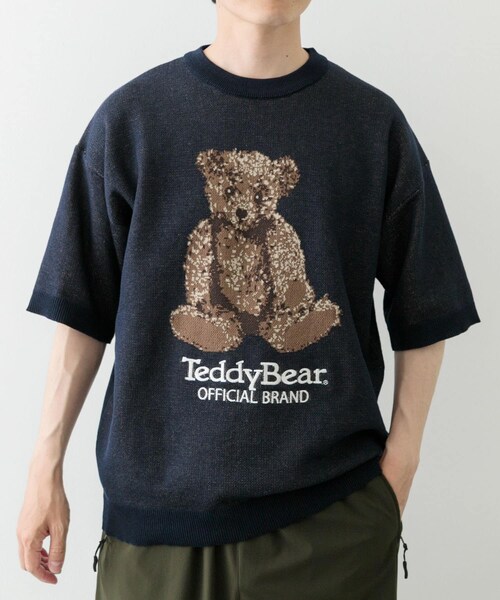 ITEMS URBANRESEARCH(アイテムズ アーバンリサーチ)の「Teddy Bear クルーネックサマーニット(ニット/セーター・メンズ・BEG/GRN/NVY・M/L)」の4枚目の写真