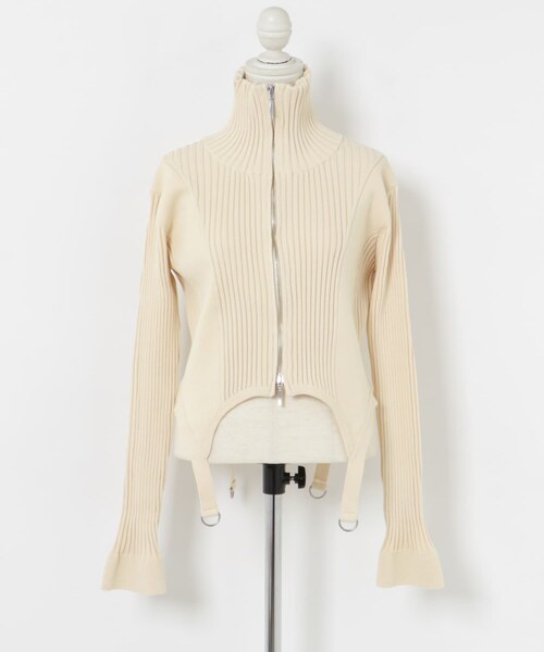 THE GOODLAND MARKET（ザグッドランドマーケット）の「cwtch　COTTON KNIT ZIPTOPS（カーディガン/ボレロ・レディース・IVORY/NAVY/ORANGE・FREE）」の12枚目の写真