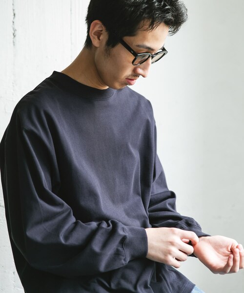 URBAN RESEARCH DOORS(アーバンリサーチドアーズ)の「10.5オンス ヘビーウェイトロングスリーブTシャツ(Tシャツ/カットソー・メンズ・C.NAVY/WHITE/MIX WHITE・M/L)」の14枚目の写真