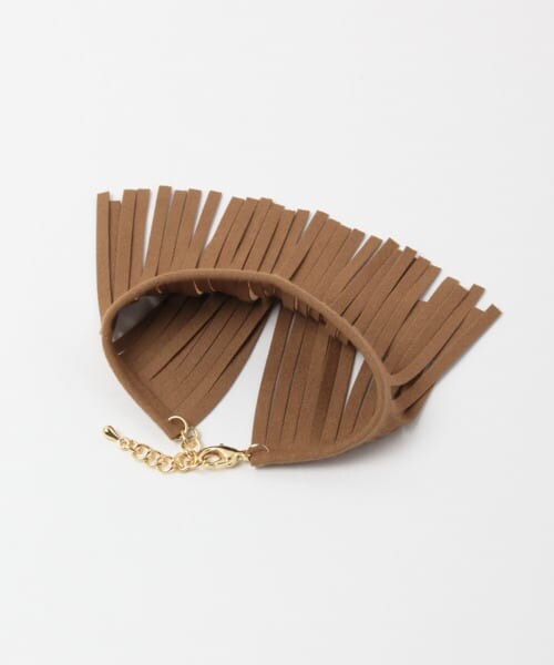 SENSE OF PLACE by URBAN RESEARCH（センスオブプレイスバイアーバンリサーチ）の「RB スエードフリンジブレス（ブレスレット・レディース・CAMEL/L.GRAY・-）」の4枚目の写真