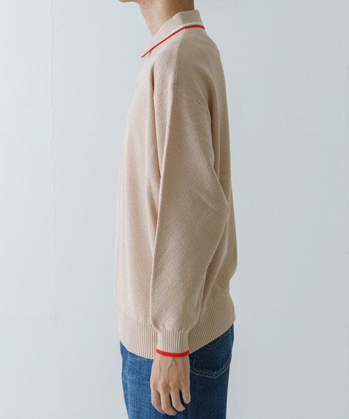 URBAN RESEARCH(アーバンリサーチ)の「URBAN RESEARCH iD カノコオーバーニットポロ ロングスリーブ(ポロシャツ・メンズ・BEIGE/BLACK/RED/MINT・M/L)」の10枚目の写真