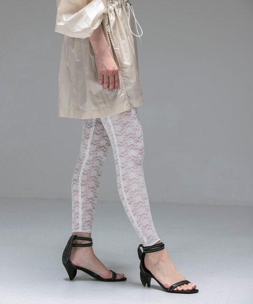 URBAN RESEARCH（アーバンリサーチ）の「ambiguous　Lace Long Leggings（レギンス/スパッツ・レディース・WHITE/BLACK・FREE）」の10枚目の写真