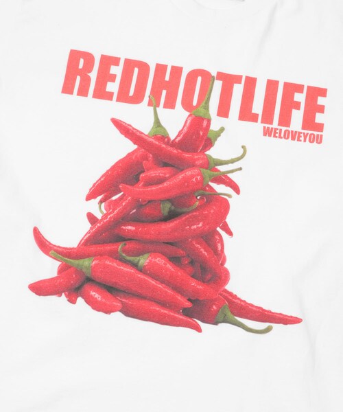 THE GOODLAND MARKET（ザグッドランドマーケット）の「TONY　Red Hot Life Tee（Tシャツ/カットソー・メンズ・WHT/BLK・L/XL）」の5枚目の写真