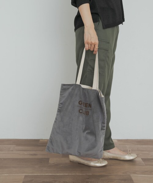URBAN RESEARCH DOORS（アーバンリサーチドアーズ）の「『別注』beej×DOORS　ベロアトート（トートバッグ・レディース・GRAY/BURGUNDY・one）」の5枚目の写真