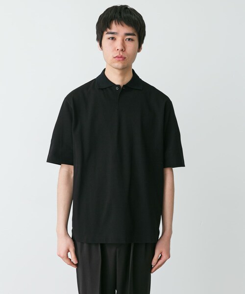 URBAN RESEARCH DOORS(アーバンリサーチドアーズ)の「marka ONE BUTTON T-SHIRTS SHORT-SLEEVE(ポロシャツ・メンズ・B.BORDER/BLACK・1/2)」の10枚目の写真