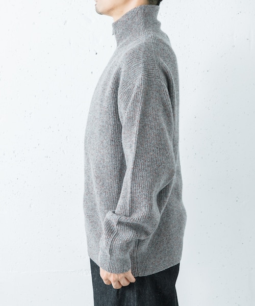 URBAN RESEARCH（アーバンリサーチ）の「ULTERIOR　WOOL COTTON RIB DRIVERS KNIT（テーラードジャケット・メンズ・BLACK MIX/GREY MIX/PURPLE MIX・M/L）」の10枚目の写真